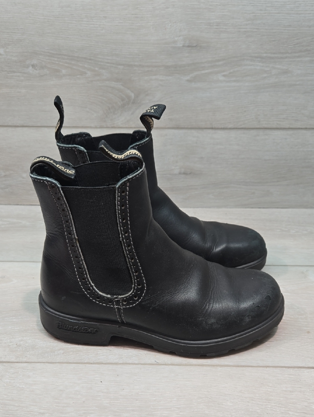 Blundstone Women Moto Black High TopLeather Chelsea Boots Shoes Sz UK 3 US 6 - Picture 2 of 15